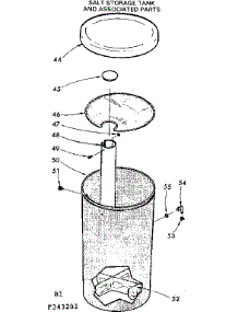 Salt Storage Tank And Associated Parts parts for Kenmore Water Softener 625.343201 (625343201, 625 343201) from AppliancePartsPros.com
