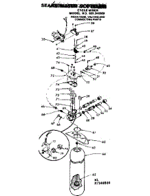 Resin Tank Valve & Connecting Part parts for Kenmore Water Softener 625.348500 (625348500, 625 348500) from AppliancePartsPros.com