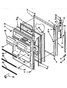Refrigerator Door Parts parts for Kenmore Refrigerator 106.9732613 (1069732613, 106 9732613) from AppliancePartsPros.com