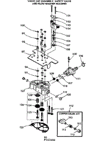 Valve Cap Assembly Safty Valve & Flood Washer parts for Kenmore Water Softener 625.343500 (625343500, 625 343500) from AppliancePartsPros.com