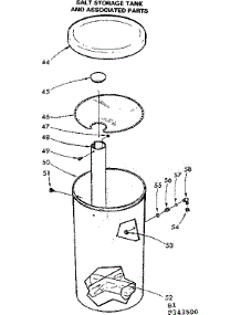 Salt Storage Tank & Associated Parts parts for Kenmore Water Softener 625.343500 (625343500, 625 343500) from AppliancePartsPros.com