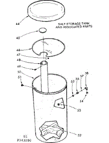 Salt Storage Tank And Associated Parts parts for Kenmore Water Softener 625.343200 (625343200, 625 343200) from AppliancePartsPros.com