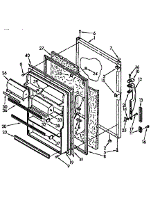 Refrigerator Door Parts parts for Kenmore Refrigerator 106.9738310 (1069738310, 106 9738310) from AppliancePartsPros.com