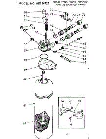 Resin Tank, Valve Adaptor & Assc. Parts parts for Kenmore Water Softener 625.34723 (62534723, 625 34723) from AppliancePartsPros.com