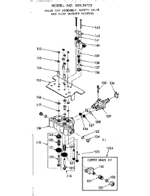 Valve Cap Asm, Safety Valve & Flow Washer Housing parts for Kenmore Water Softener 625.34723 (62534723, 625 34723) from AppliancePartsPros.com