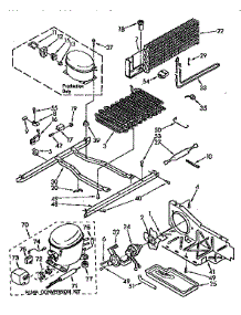 Unit parts for Kenmore Refrigerator 106.9630380 (1069630380, 106 9630380) from AppliancePartsPros.com