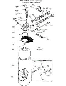 Resin Tank, Valve Adaptor And Associated Parts parts for Kenmore Water Softener 625.347301 (625347301, 625 347301) from AppliancePartsPros.com