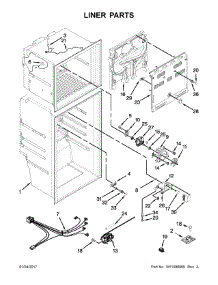 Liner Parts parts for Kenmore Refrigerator 106.76393413 (10676393413, 106 76393413) from AppliancePartsPros.com