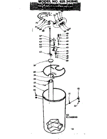 Salt Storage Tank And Salt Saver Brine Valve parts for Kenmore Water Softener 625.342840 (625342840, 625 342840) from AppliancePartsPros.com