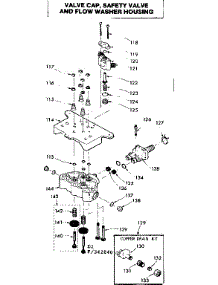 Valve Cap Safety Valve & Flow Washer Housing parts for Kenmore Water Softener 625.342840 (625342840, 625 342840) from AppliancePartsPros.com