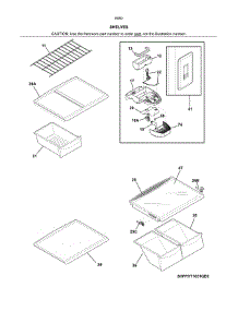 Shelves parts for Kenmore Refrigerator 253.60602415 (25360602415, 253 60602415) from AppliancePartsPros.com