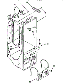 Refrigerator Liner parts for Kenmore Refrigerator 106.9555983 (1069555983, 106 9555983) from AppliancePartsPros.com