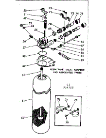 Resin Tank, Valve Adaptor & Assoc. Parts parts for Kenmore Water Softener 625.34713 (62534713, 625 34713) from AppliancePartsPros.com
