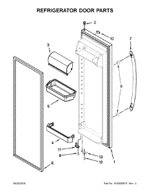 Refrigerator Door Parts parts for Kenmore Refrigerator 106.51799413 (10651799413, 106 51799413) from AppliancePartsPros.com