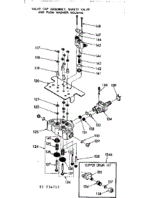 Valve Cap Asm-Safety Valve & Flow Washer Housing parts for Kenmore Water Softener 625.34713 (62534713, 625 34713) from AppliancePartsPros.com
