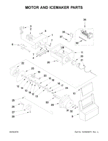 Motor And Icemaker Parts parts for Kenmore Refrigerator 106.51799413 (10651799413, 106 51799413) from AppliancePartsPros.com