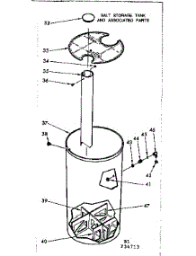 Salt Storage Tank & Associated Parts parts for Kenmore Water Softener 625.34713 (62534713, 625 34713) from AppliancePartsPros.com