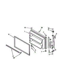 Freezer Door parts for Kenmore Refrigerator 106.9651783 (1069651783, 106 9651783) from AppliancePartsPros.com