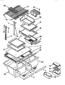 Shelf parts for Kenmore Refrigerator 106.9651783 (1069651783, 106 9651783) from AppliancePartsPros.com