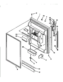 Refrigerator Door parts for Kenmore Refrigerator 106.9651782 (1069651782, 106 9651782) from AppliancePartsPros.com