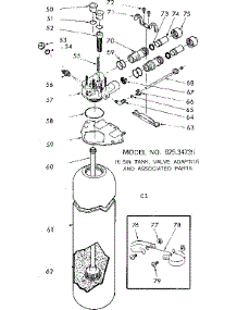 Resin Tank Valve Adaptor & Associated Parts parts for Kenmore Water Softener 625.34735 (62534735, 625 34735) from AppliancePartsPros.com