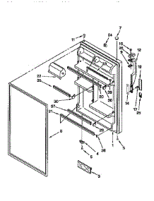 Refrigerator Door parts for Kenmore Refrigerator 106.9650513 (1069650513, 106 9650513) from AppliancePartsPros.com