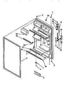 Refrigerator Door parts for Kenmore Refrigerator 106.9650510 (1069650510, 106 9650510) from AppliancePartsPros.com