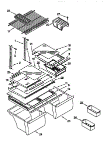 Shelf parts for Kenmore Refrigerator 106.9650412 (1069650412, 106 9650412) from AppliancePartsPros.com