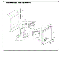 Ice Maker Parts parts for Kenmore Refrigerator 795.71093111 (79571093111, 795 71093111) from AppliancePartsPros.com