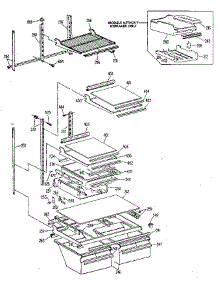 Shelf parts for Kenmore Refrigerator 363.9714611 (3639714611, 363 9714611) from AppliancePartsPros.com