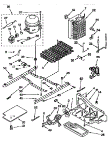 Unit parts for Kenmore Refrigerator 106.9545511 (1069545511, 106 9545511) from AppliancePartsPros.com