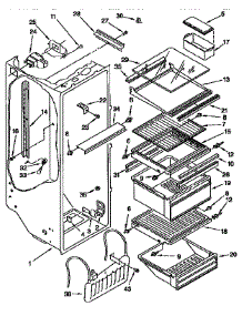 Refrigerator Liner parts for Kenmore Refrigerator 106.9545581 (1069545581, 106 9545581) from AppliancePartsPros.com