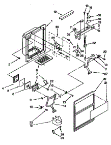 Dispenser Front parts for Kenmore Refrigerator 106.9545581 (1069545581, 106 9545581) from AppliancePartsPros.com