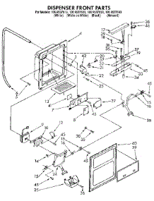 Dispenser Front parts for Kenmore Refrigerator 106.9537653 (1069537653, 106 9537653) from AppliancePartsPros.com
