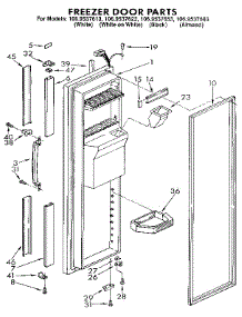Freezer Door parts for Kenmore Refrigerator 106.9537653 (1069537653, 106 9537653) from AppliancePartsPros.com