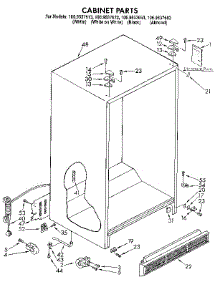 Cabinet parts for Kenmore Refrigerator 106.9537653 (1069537653, 106 9537653) from AppliancePartsPros.com