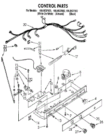 Control parts for Kenmore Refrigerator 106.9537652 (1069537652, 106 9537652) from AppliancePartsPros.com