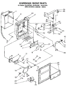 Dispenser Front parts for Kenmore Refrigerator 106.9537621 (1069537621, 106 9537621) from AppliancePartsPros.com