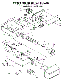 Motor And Ice Container parts for Kenmore Refrigerator 106.9537621 (1069537621, 106 9537621) from AppliancePartsPros.com