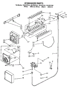 Icemaker parts for Kenmore Refrigerator 106.9537624 (1069537624, 106 9537624) from AppliancePartsPros.com