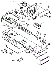 Motor And Ice Container Parts parts for Kenmore Refrigerator 106.9545720 (1069545720, 106 9545720) from AppliancePartsPros.com
