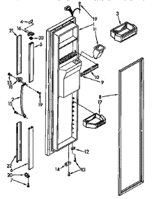 Freezer Door Parts parts for Kenmore Refrigerator 106.9545720 (1069545720, 106 9545720) from AppliancePartsPros.com