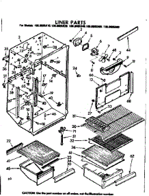 Liner Parts parts for Kenmore Refrigerator 106.8605910 (1068605910, 106 8605910) from AppliancePartsPros.com