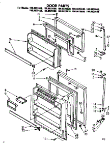 Door Parts parts for Kenmore Refrigerator 106.8625500 (1068625500, 106 8625500) from AppliancePartsPros.com