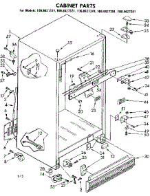 Cabinet Parts parts for Kenmore Refrigerator 106.8627321 (1068627321, 106 8627321) from AppliancePartsPros.com