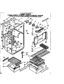 Liner Parts parts for Kenmore Refrigerator 106.8607962 (1068607962, 106 8607962) from AppliancePartsPros.com