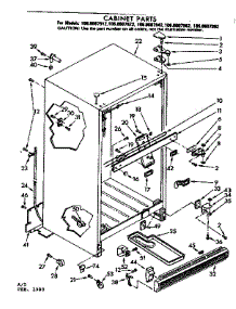 Cabinet Parts parts for Kenmore Refrigerator 106.8607962 (1068607962, 106 8607962) from AppliancePartsPros.com