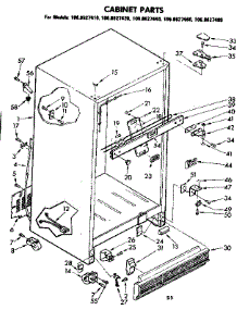 Cabinet Parts parts for Kenmore Refrigerator 106.8627420 (1068627420, 106 8627420) from AppliancePartsPros.com