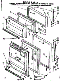 Door Parts parts for Kenmore Refrigerator 106.8607960 (1068607960, 106 8607960) from AppliancePartsPros.com
