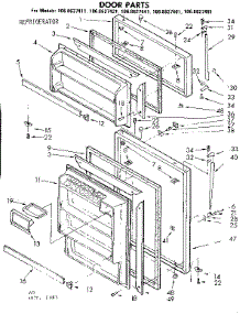 Door Parts parts for Kenmore Refrigerator 106.8627461 (1068627461, 106 8627461) from AppliancePartsPros.com